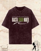 Raasta Safar Manzil Travel Cotton Tshirt Swiftsoul 
