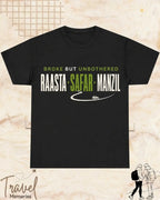 Raasta Safar Manzil Travel Cotton Tshirt Swiftsoul