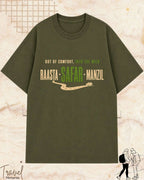 Raasta Safar Manzil Travel Cotton Tshirt Swiftsoul 