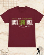 Raasta Safar Manzil Travel Cotton Tshirt Swiftsoul