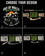 Raasta Safar Manzil Travel Cotton Tshirt Swiftsoul 