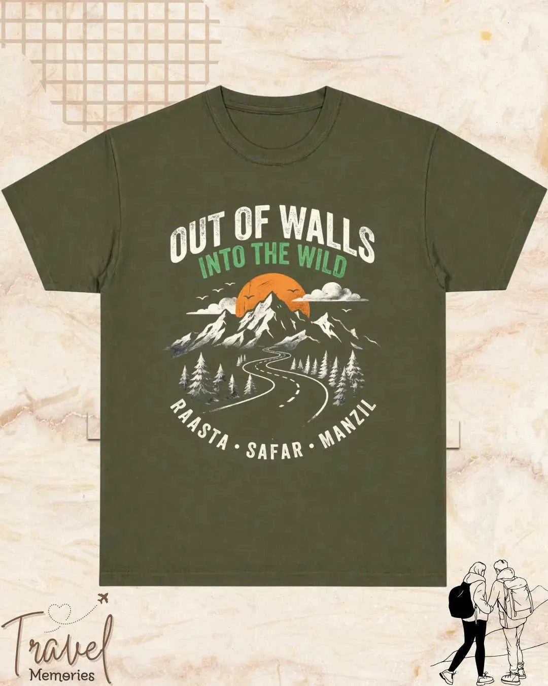 Raasta Safar Manzil Travel Cotton Tshirt Swiftsoul