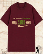 Raasta Safar Manzil Travel Cotton Tshirt Swiftsoul 