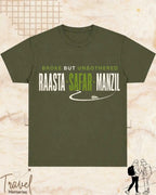 Raasta Safar Manzil Travel Cotton Tshirt Swiftsoul