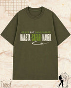 Raasta Safar Manzil Travel Cotton Tshirt Swiftsoul 