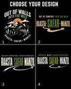 Raasta Safar Manzil Travel Cotton Tshirt Swiftsoul