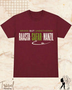 Raasta Safar Manzil Travel Cotton Tshirt Swiftsoul 