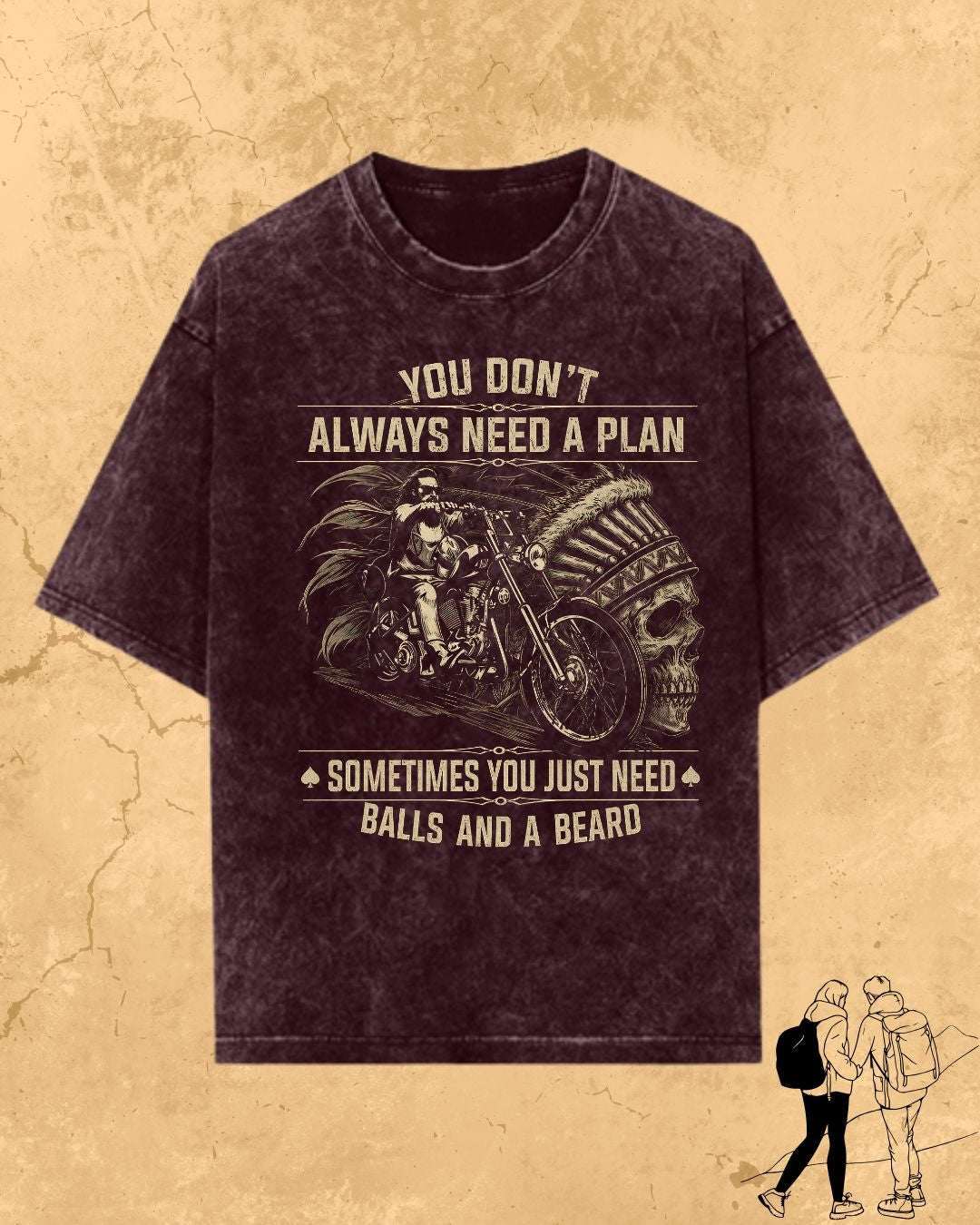 Rebel Beard Motorcycle Cotton Tshirt