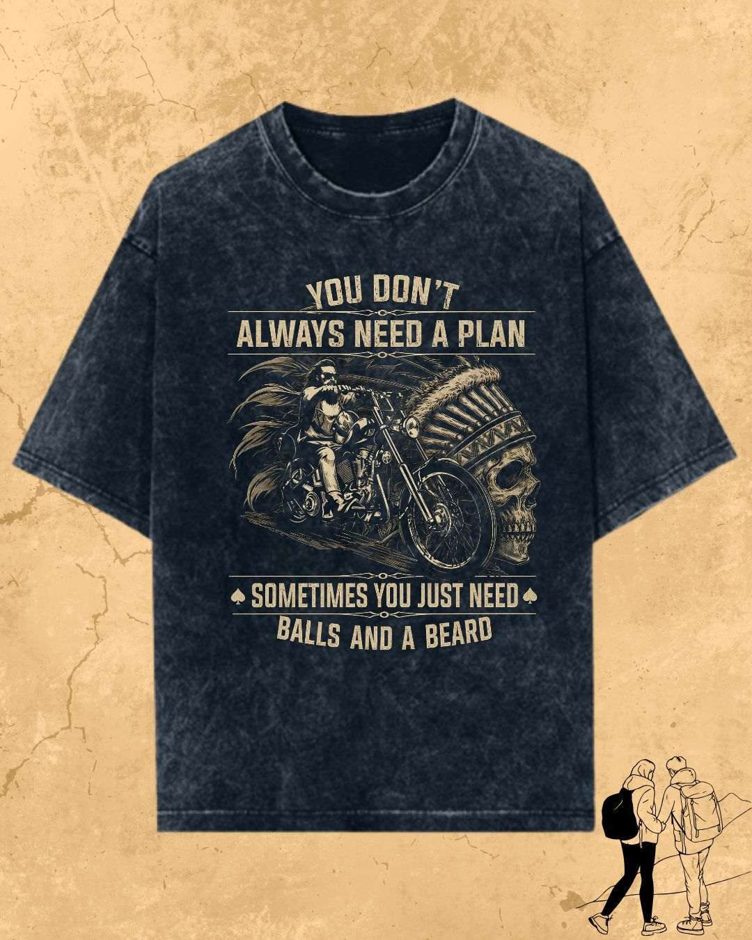 Rebel Beard Motorcycle Cotton Tshirt