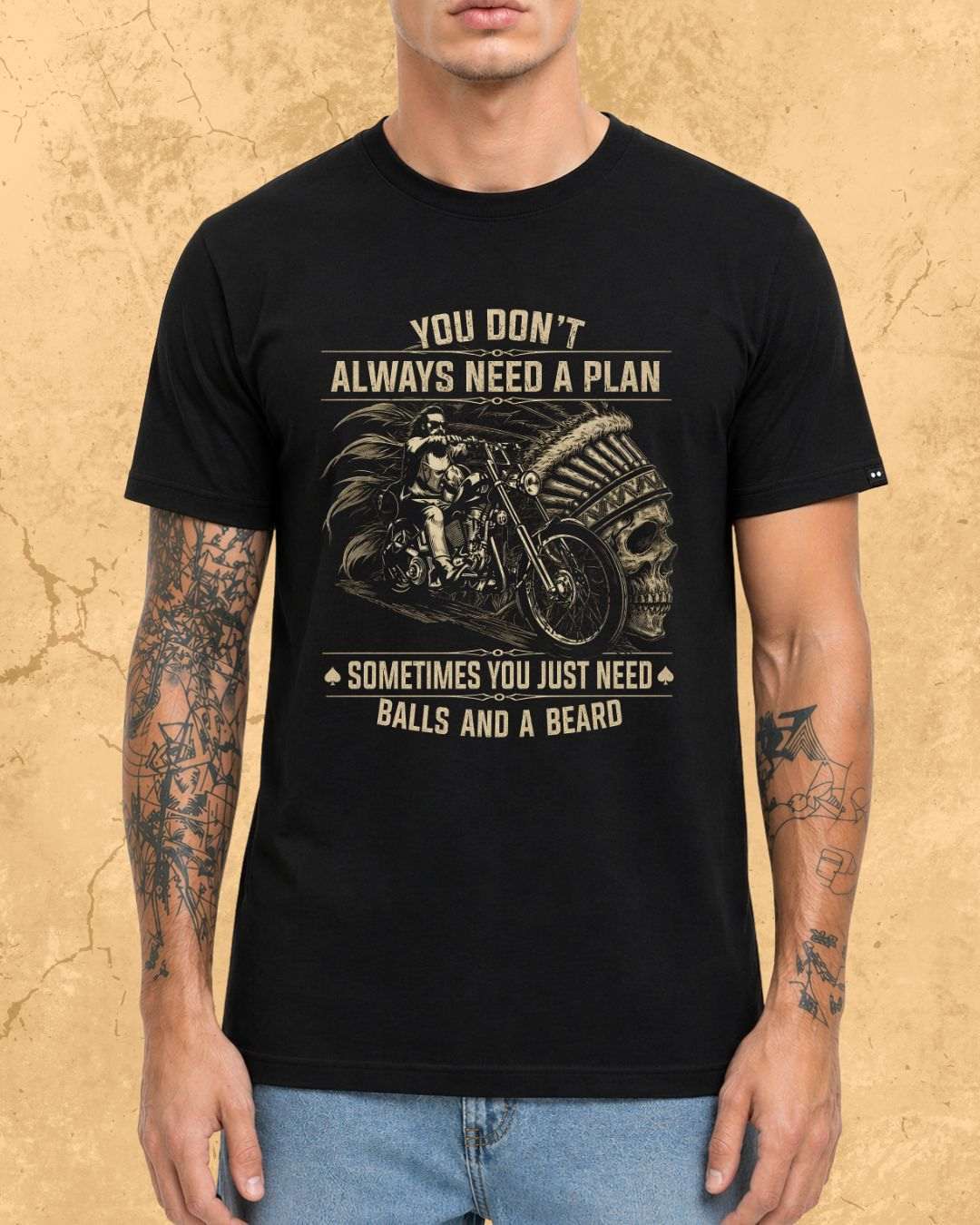 Rebel Beard Motorcycle Cotton Tshirt