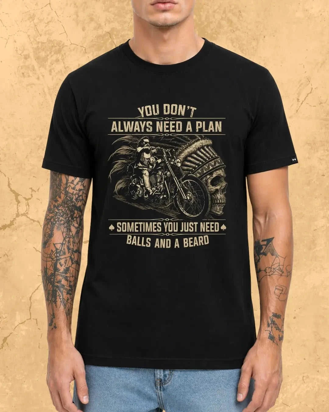 Rebel Beard Motorcycle Cotton Tshirt Swiftsoul