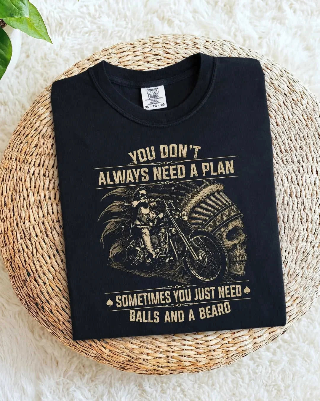 Rebel Beard Motorcycle Cotton Tshirt Swiftsoul