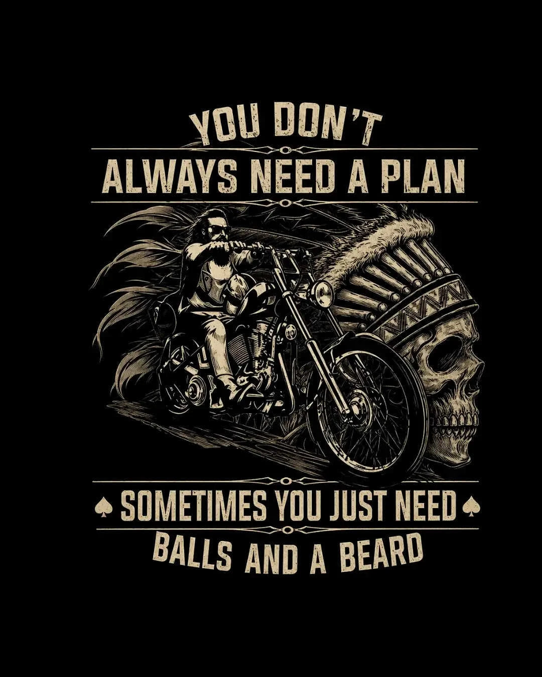 Rebel Beard Motorcycle Cotton Tshirt Swiftsoul