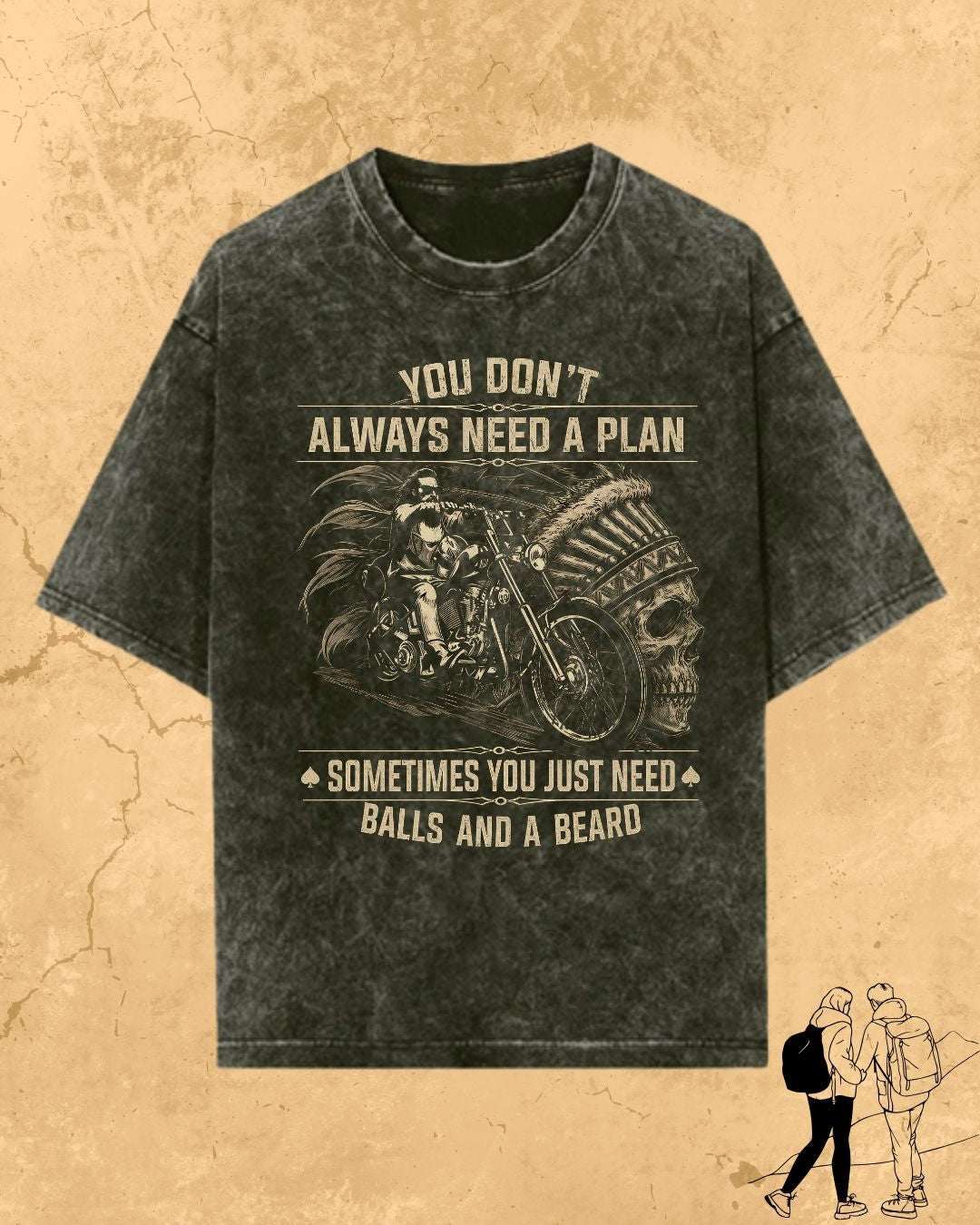 Rebel Beard Motorcycle Cotton Tshirt