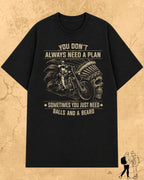 Rebel Beard Motorcycle Cotton Tshirt Swiftsoul 