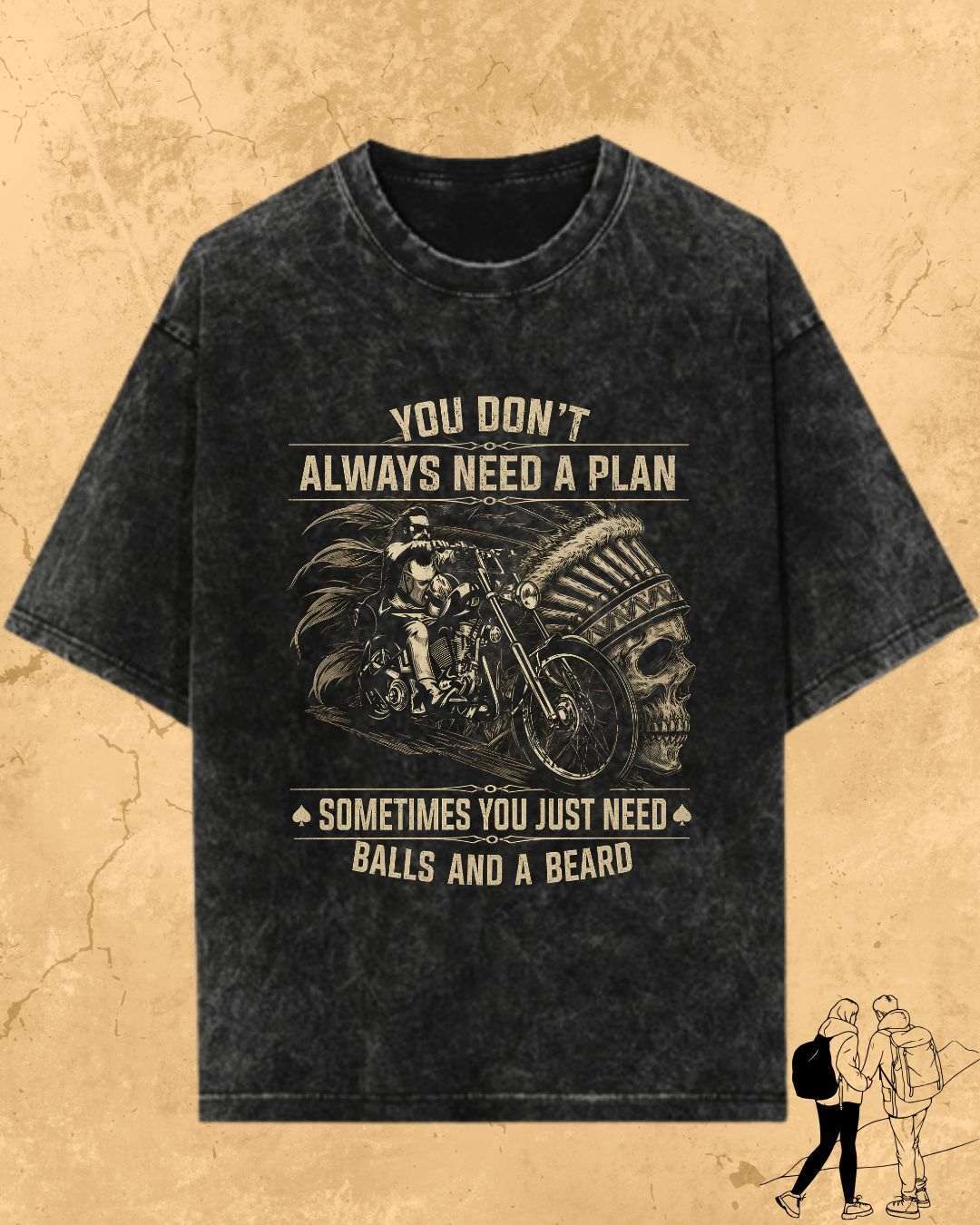Rebel Beard Motorcycle Cotton Tshirt