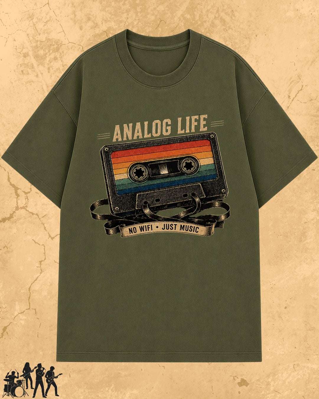 Retro Cassette Music Cotton Tshirt Billien LLC 