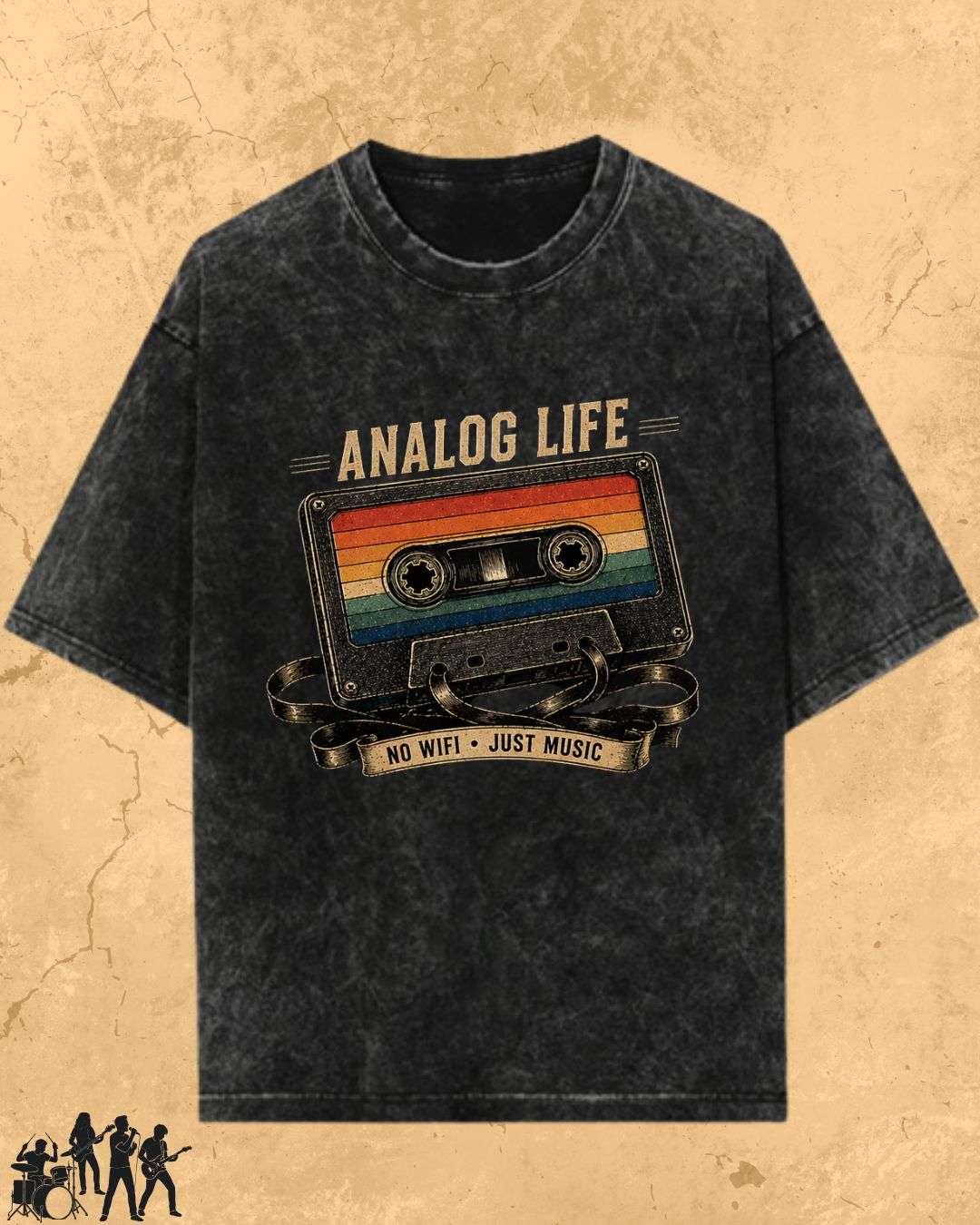 Retro Cassette Music Cotton Tshirt Billien LLC 