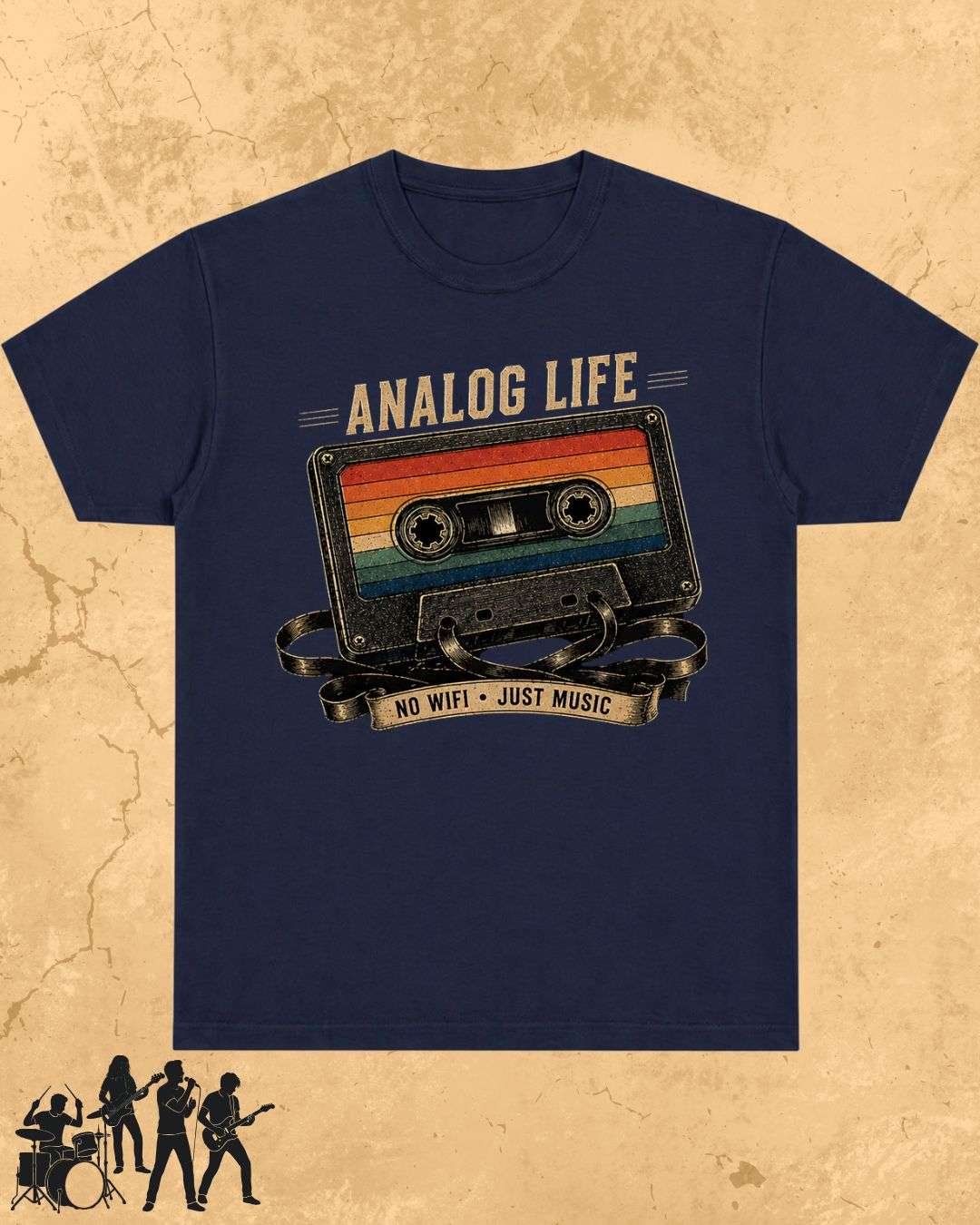Retro Cassette Music Cotton Tshirt Billien LLC 