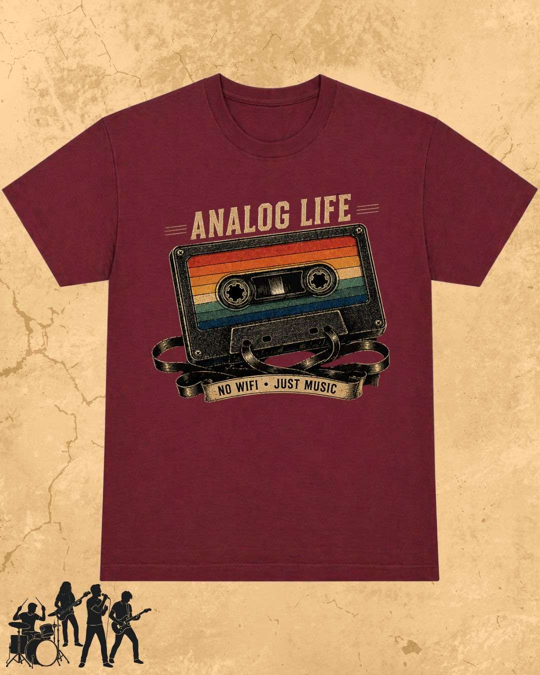 Retro Cassette Music Cotton Tshirt Billien LLC 