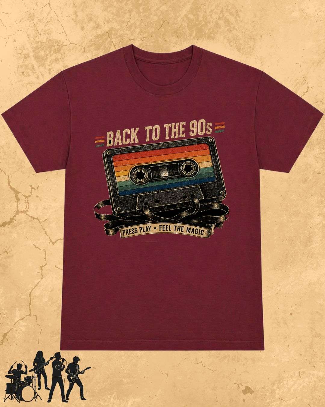 Retro Cassette Music Cotton Tshirt Billien LLC 