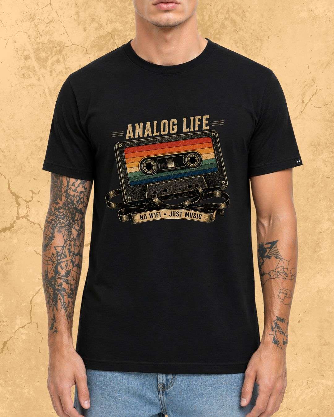 Retro Cassette Music Cotton Tshirt Billien LLC 