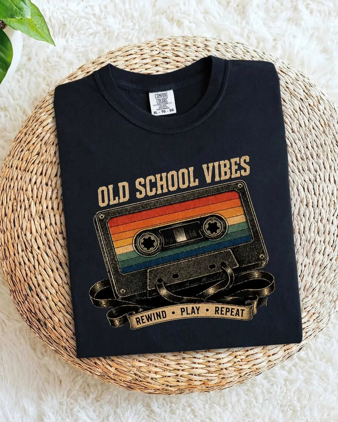 Retro Cassette Music Cotton Tshirt Swiftsoul