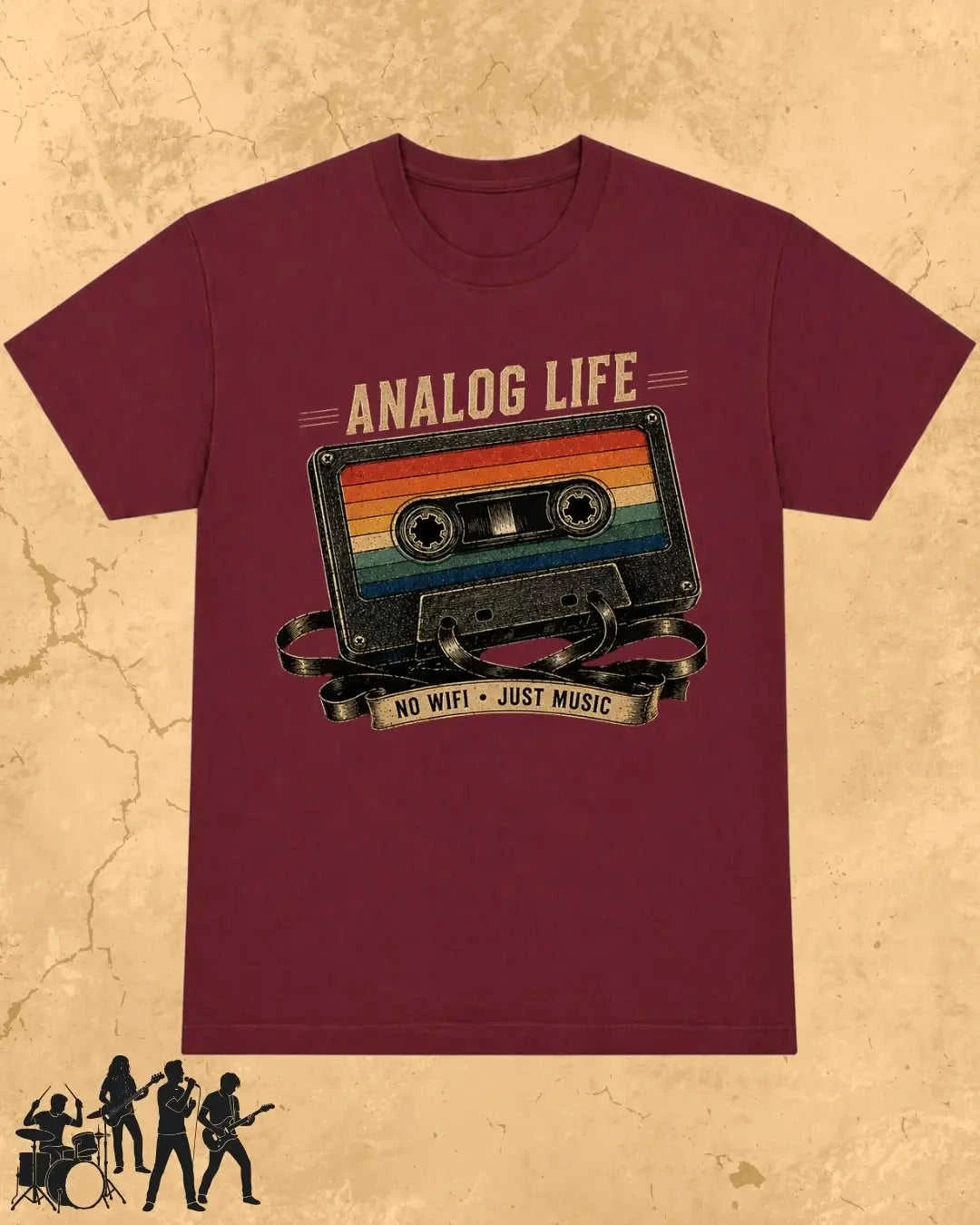 Retro Cassette Music Cotton Tshirt Swiftsoul
