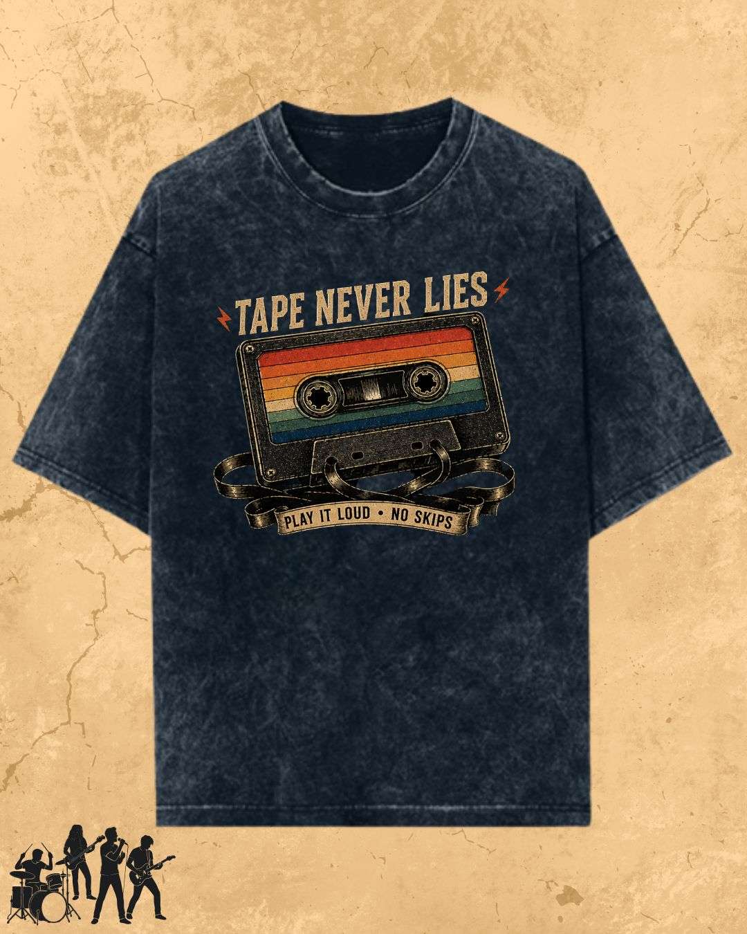 Retro Cassette Music Cotton Tshirt Swiftsoul 