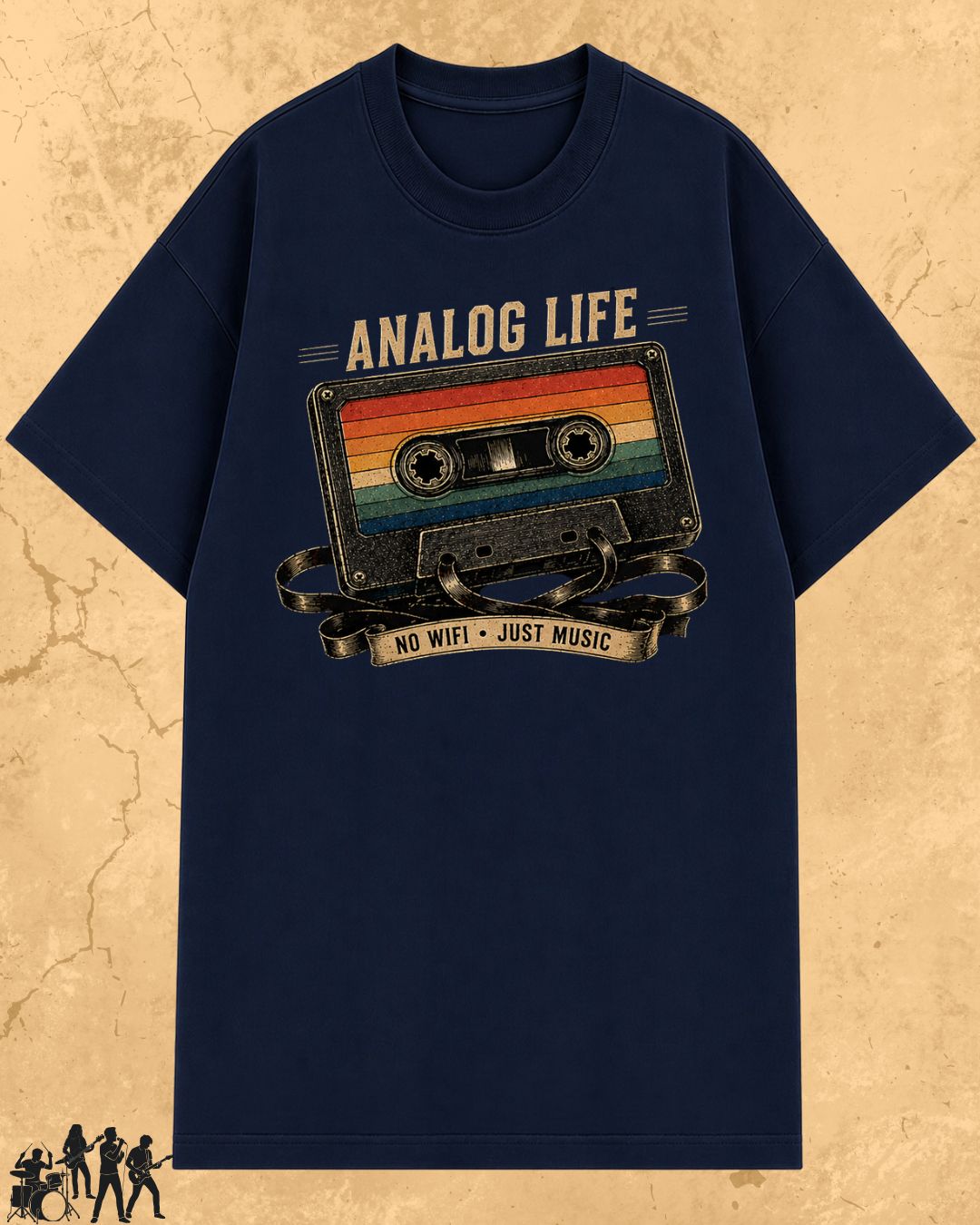 Retro Cassette Music Cotton Tshirt