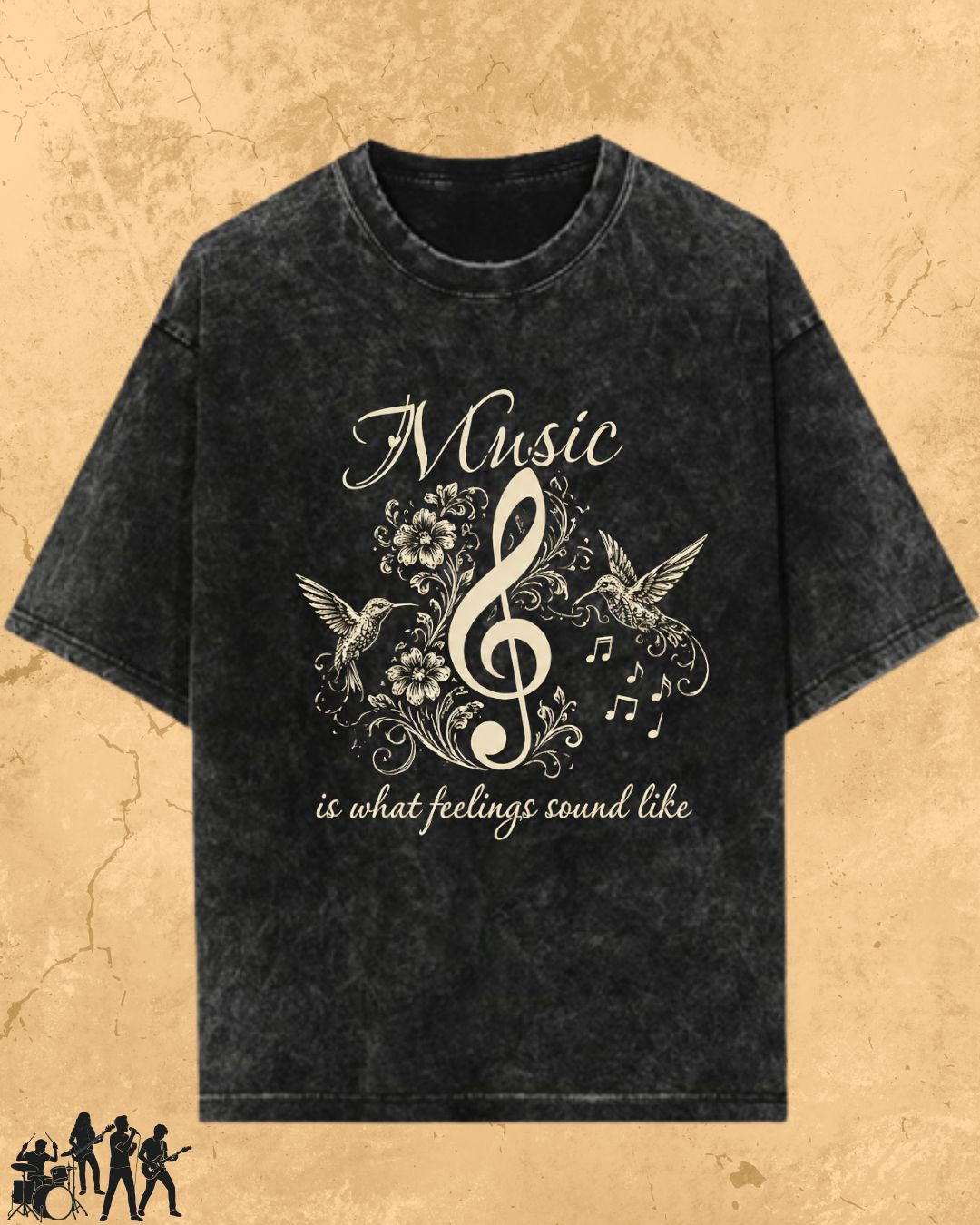 Music Is What Feelings Sound Like Cotton Tee