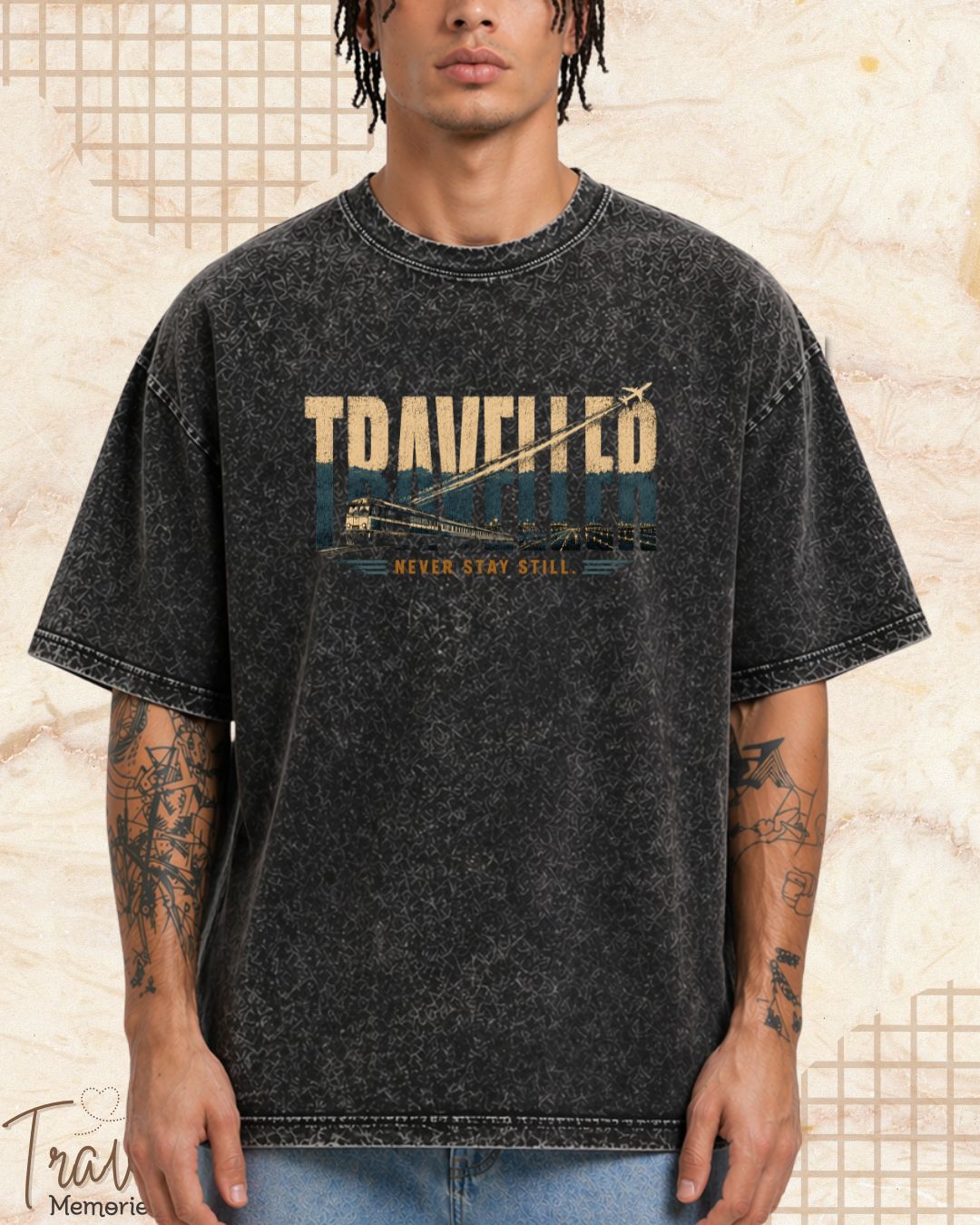 Vintage Travel Vibes Cotton Tshirt
