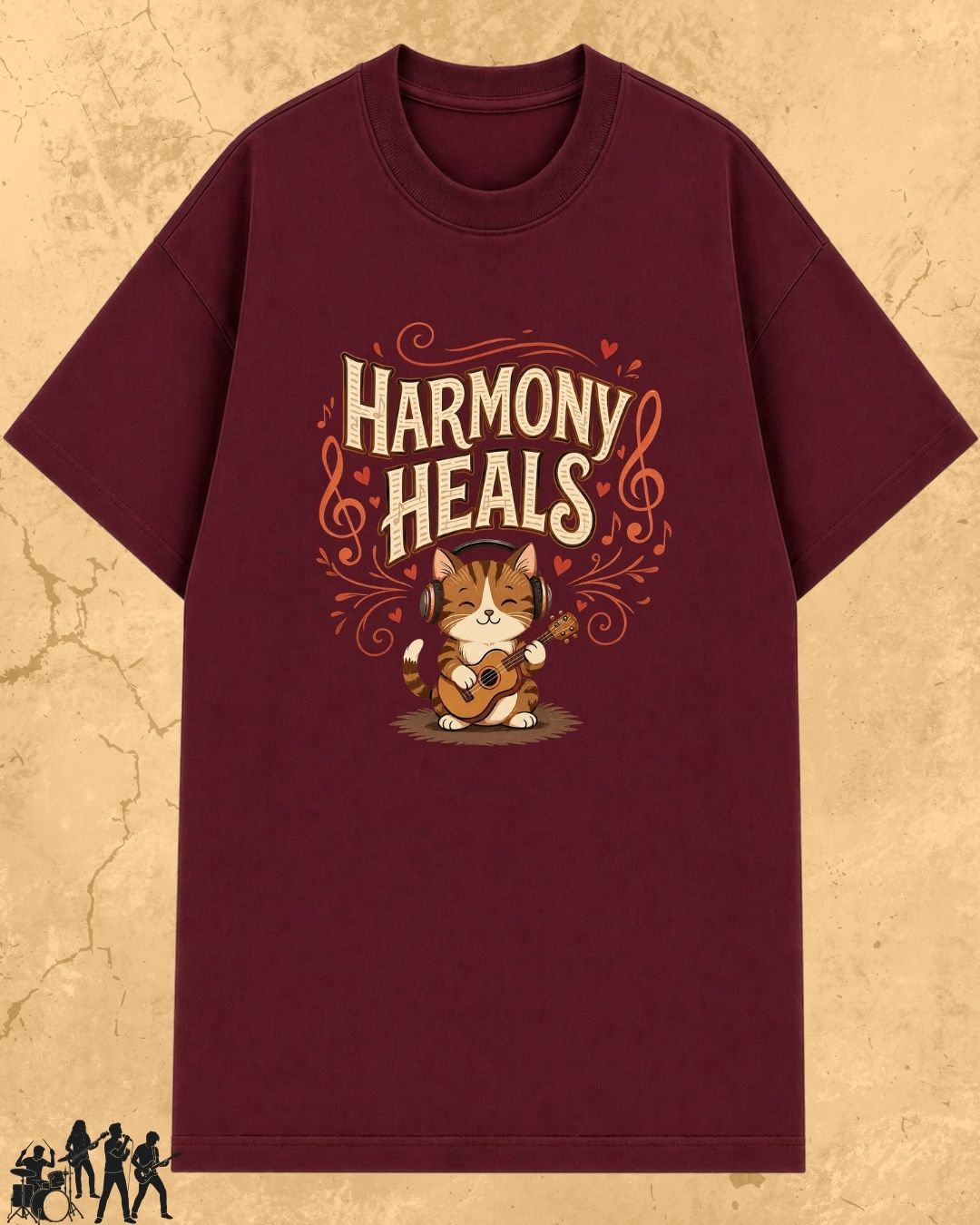 Purrfect Groove Cotton Tee