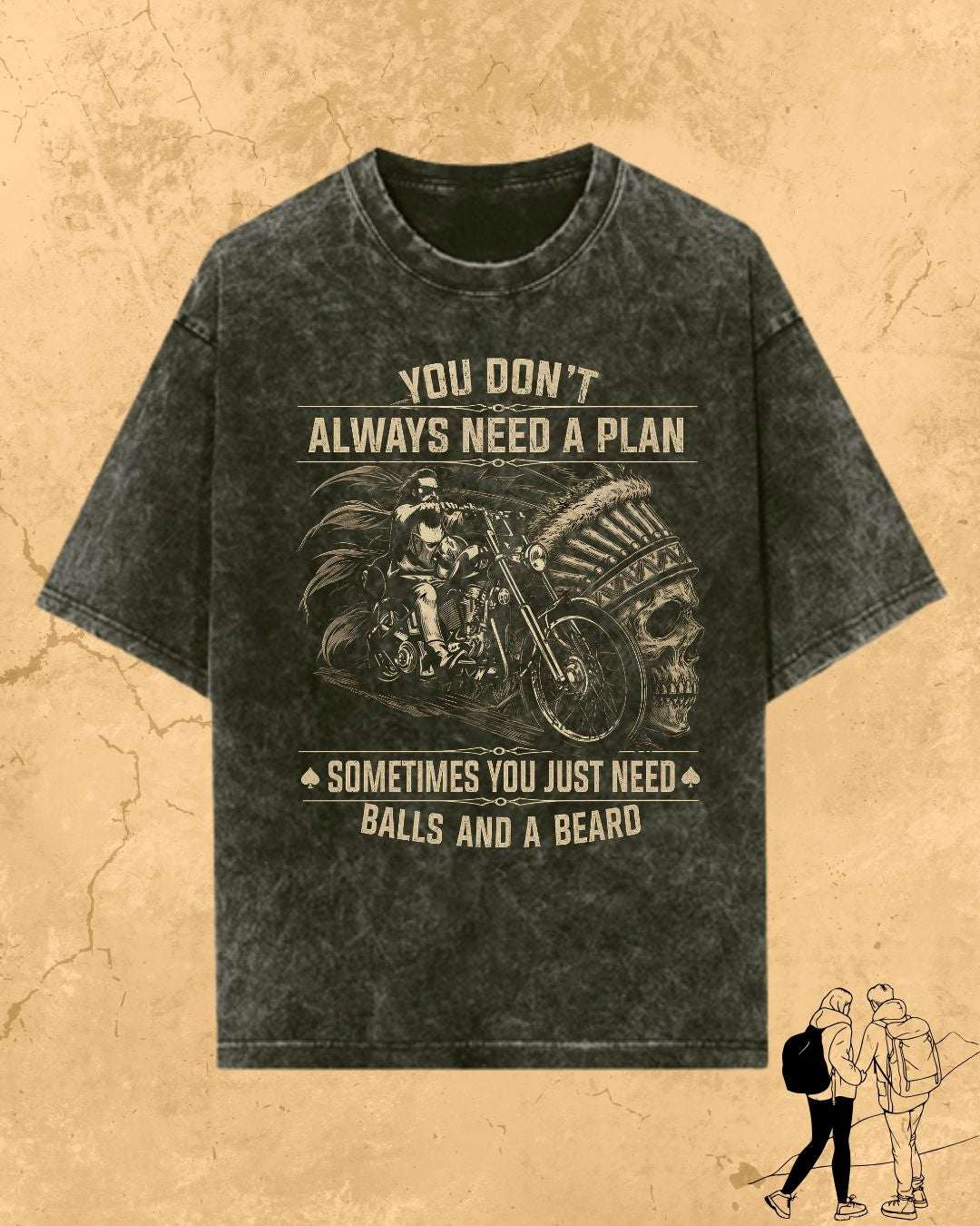 Rebel Beard Motorcycle Cotton Tshirt