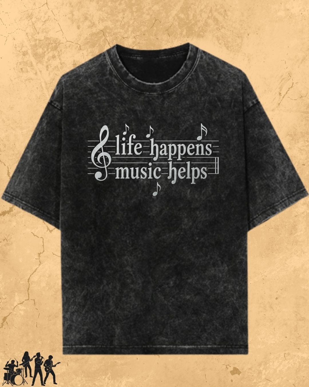Life Happens Music Helps Cotton Tshirt