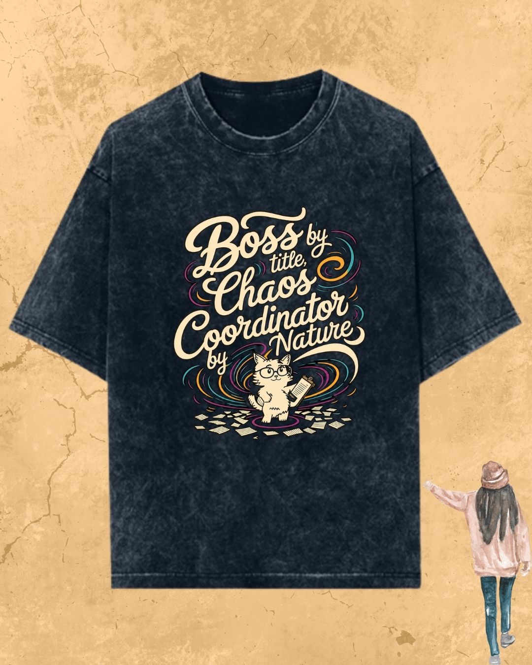 Cool Meow Girl Vibes Cotton Tee