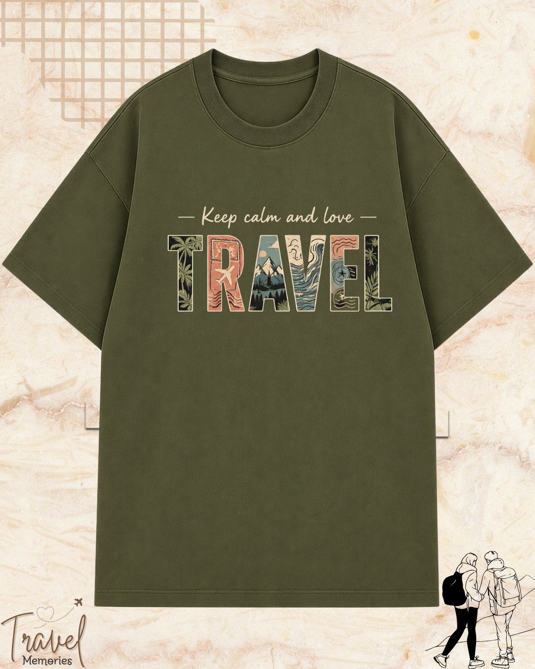 WanderScape Travel Cotton Tshirt