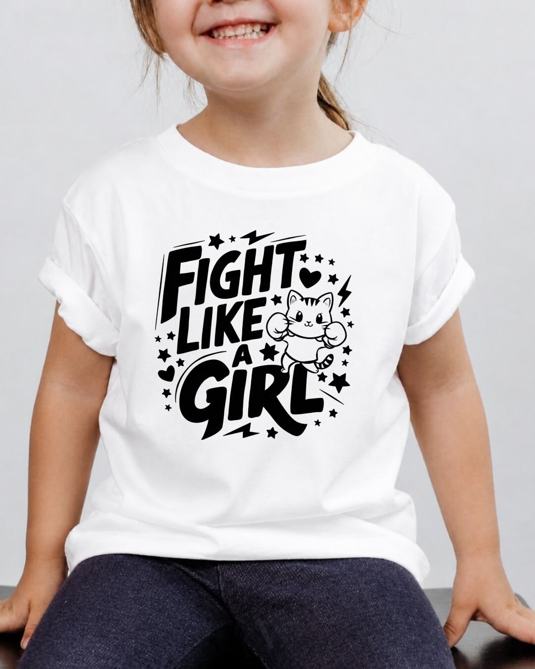 Cute Attitude Cat Kid Cotton Tee