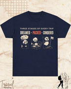 Three Stages of Every Trip Travel Cotton Tshirt Part 1