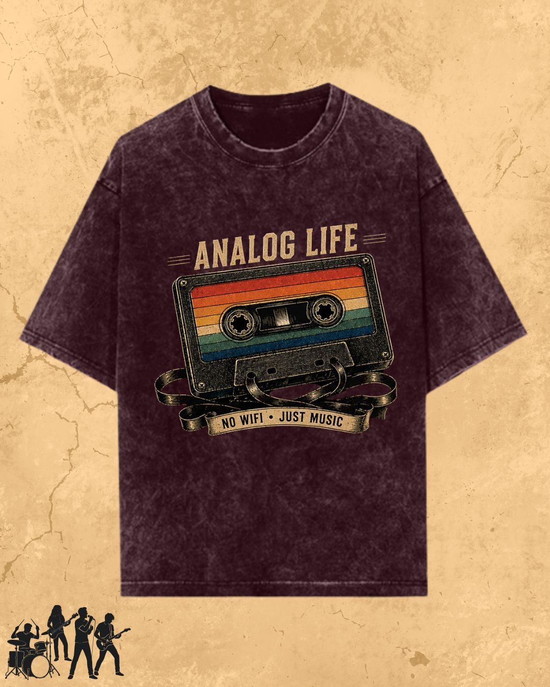 Retro Cassette Music Cotton Tshirt