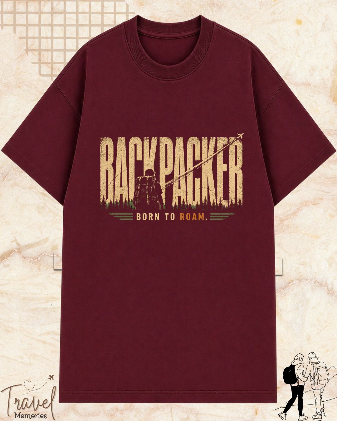 Vintage Travel Vibes Cotton Tshirt