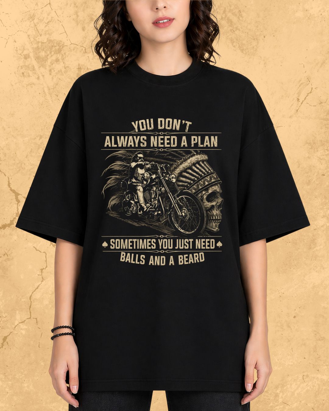 Rebel Beard Motorcycle Cotton Tshirt