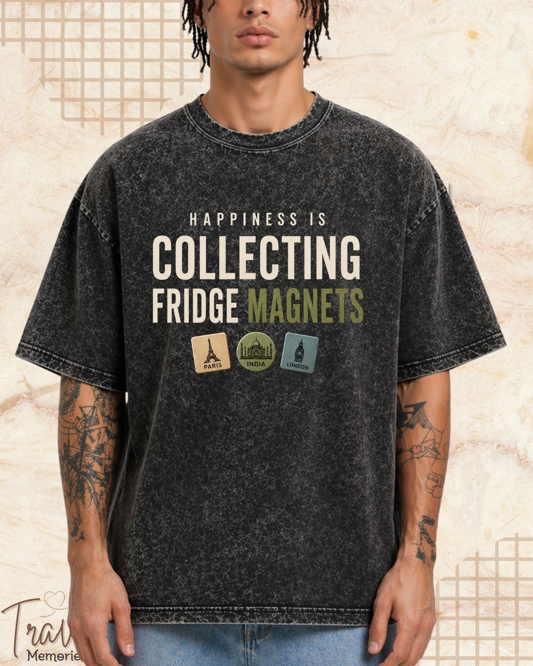 Happiness Is Travel Cotton Tshirt