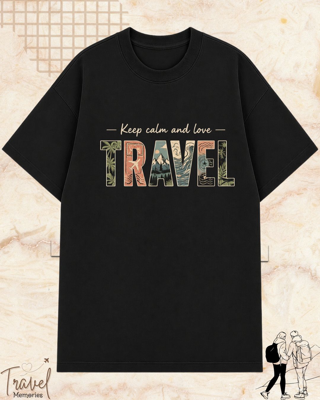 WanderScape Travel Cotton Tshirt