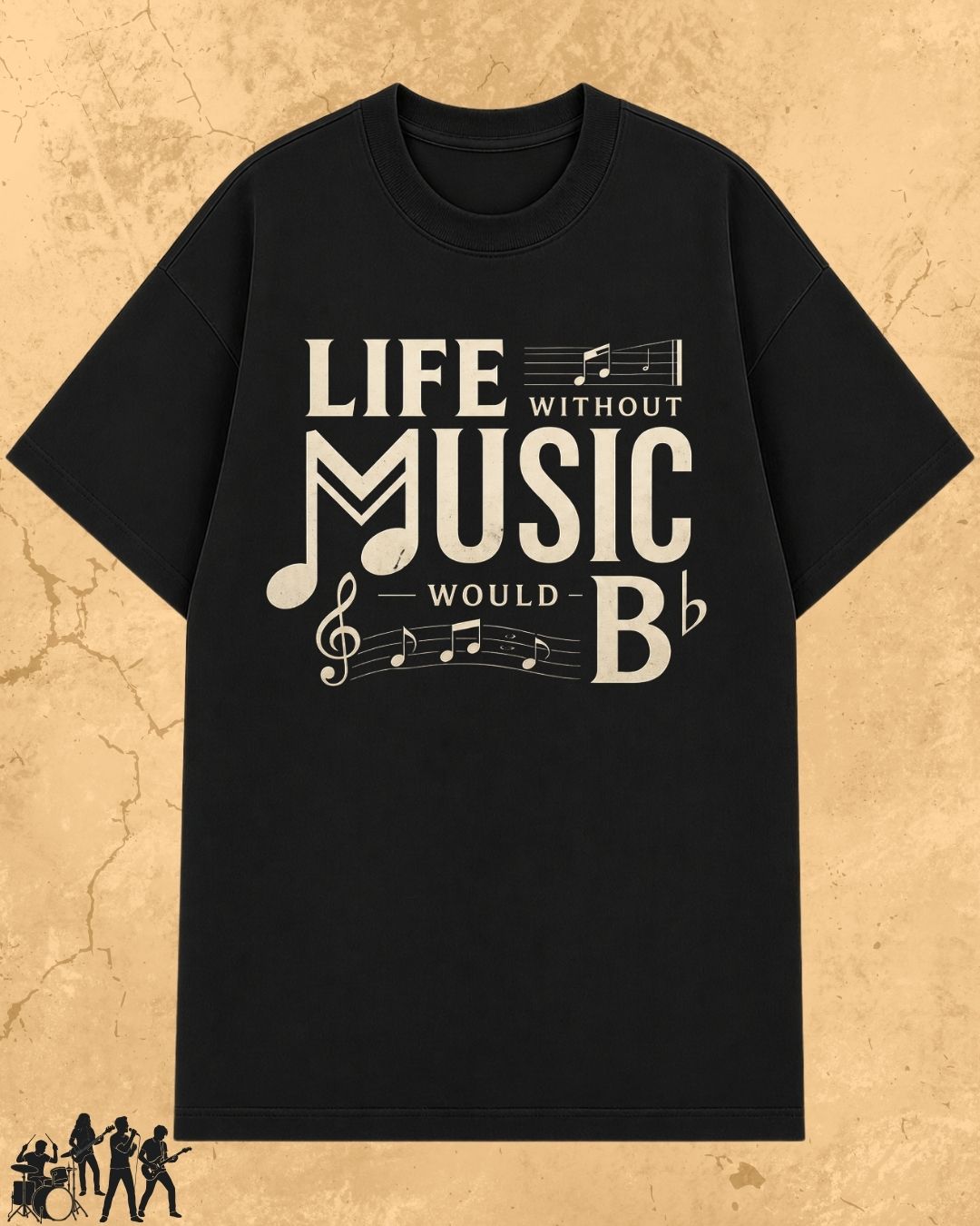 Life Without Music Would B Flat Cotton T-Shirt