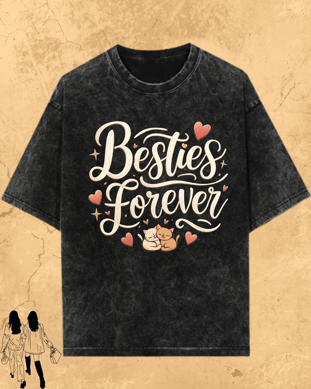 Meow Besties Cotton Tshirt