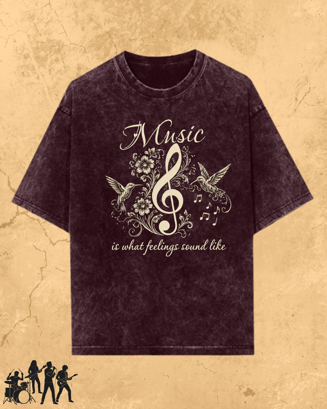 Music Is What Feelings Sound Like Cotton Tee
