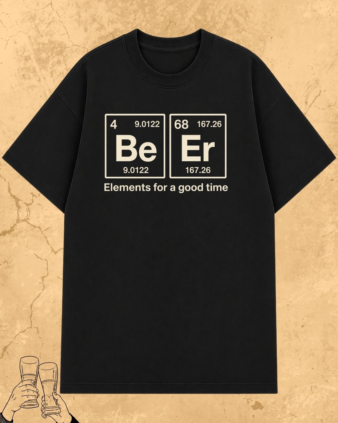 Beer Chemistry Pun Cotton Tshirt