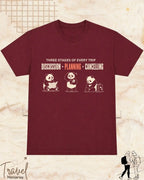 Three Stages of Every Trip Travel Cotton Tshirt Part 2