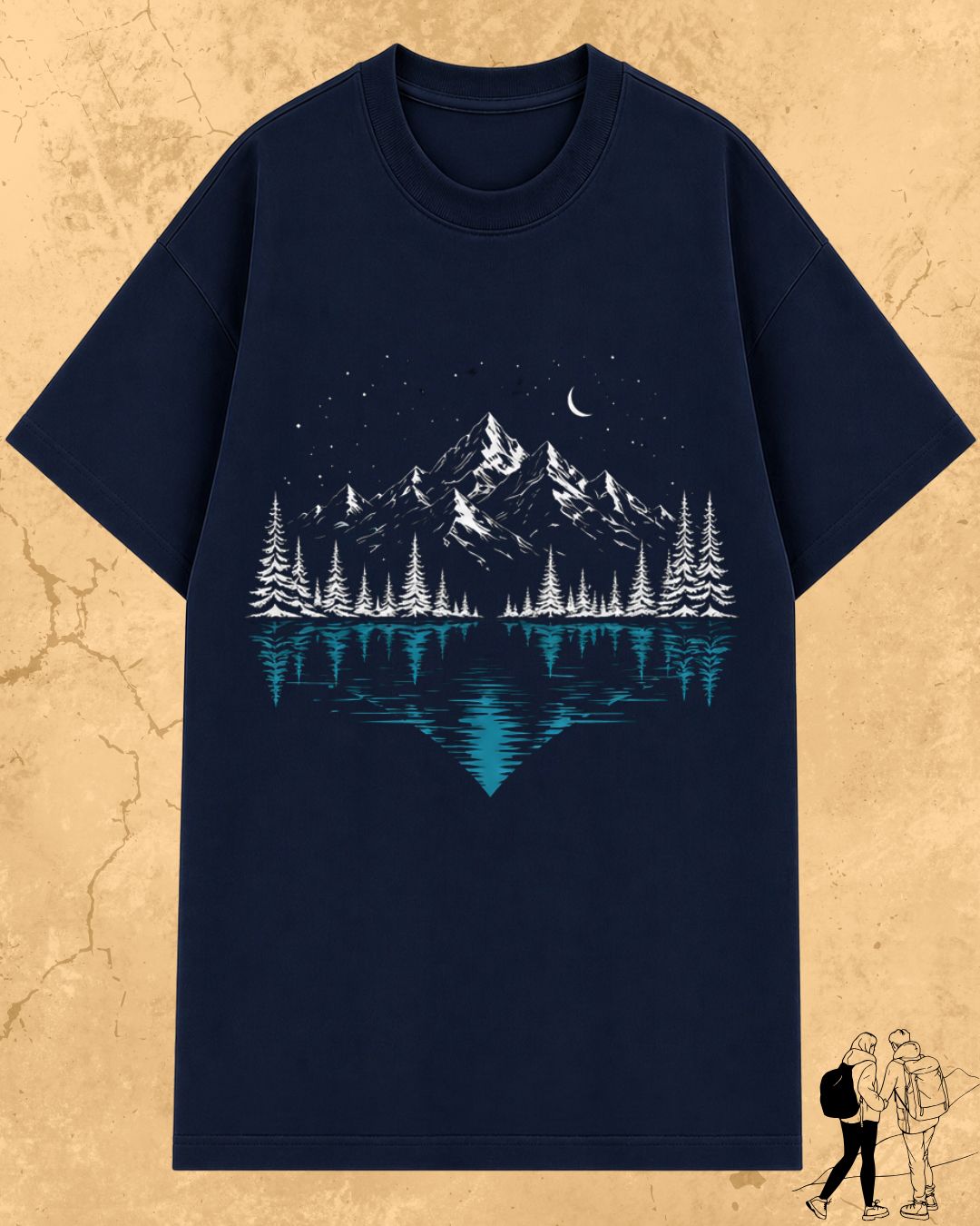 Mountain Reflection Cotton Tshirt